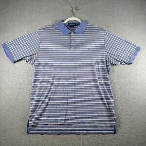 Ralph Lauren Polo Golf Mens Large Purple Stripe Pima Cotton Shirt EUC Classic